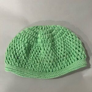 3/$25🎈Handmade crochet knitted citrus green beanie  hat